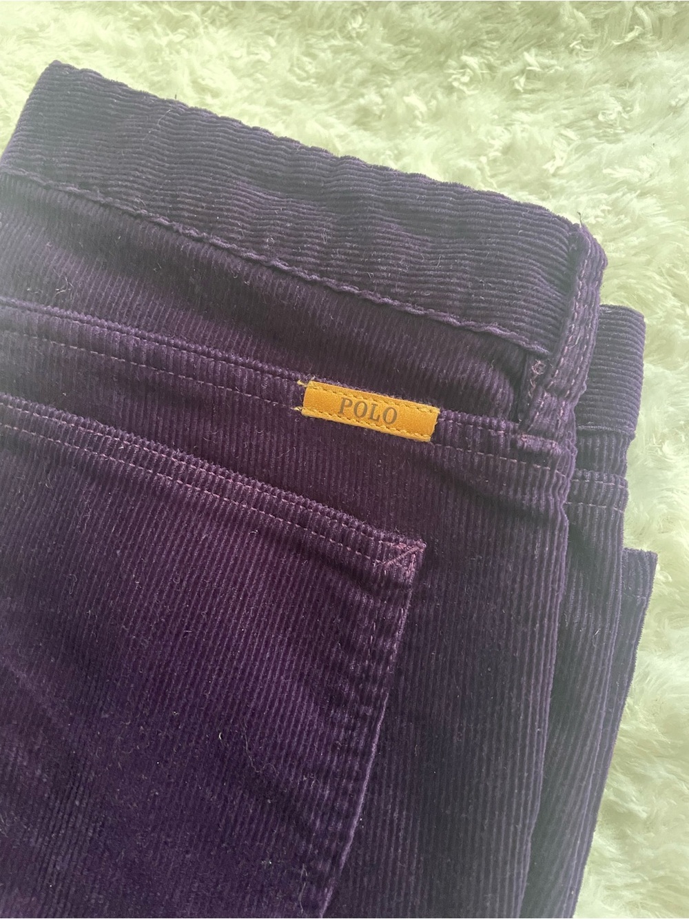 New without tag Polo by Ralph Lauren corduroy straight leg purple jeans - Picture 5 of 8